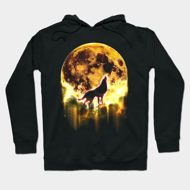 Howling Moon Hoodie by Arcuedes